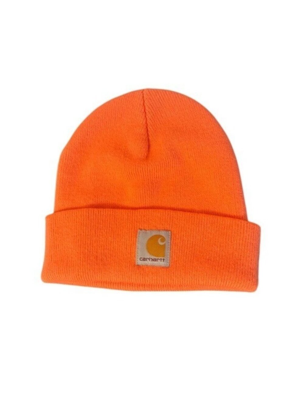 Carhartt Toddler Acrylic Watch Hat Beanie Orange Unisex Winter Knit Cap Cuff Log